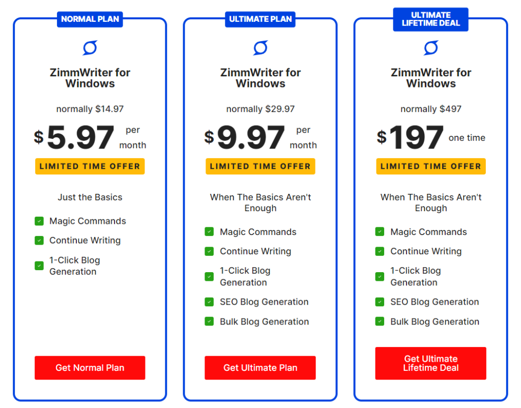 Zimmwriter pricing