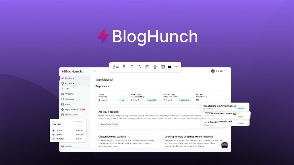 BlogHunch lifetime deal
